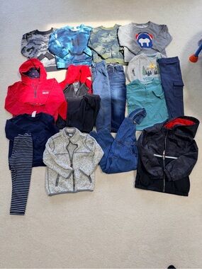 Mixed Boys Clothing Bundle - Red, Blue, Gray, Green
